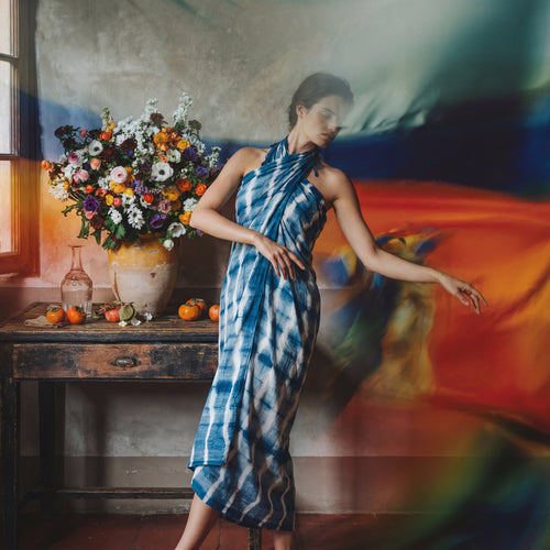 Love is a Frequency Indigo Sarong